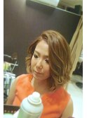 大人ミディアムダウンスタイル