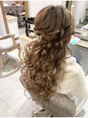 イベント パーティヘア ハーフアップ
