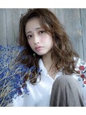 【 LOVELEY 】ナチュラルセミロング×アッシュブラウン
