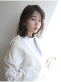 ゆるふわボブ/大人かわいい/シルキーベージュ/シースルーバング