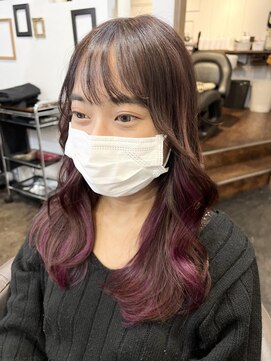 トロニー(TLONY) レッドブラウン　インナーピンク　stylist/miaki