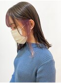 ヘアメイクオズ&佐藤魁人 インナーカラーピンク
