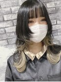 ハイコントラストインナーカラーロングウルフ
