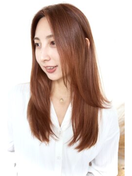 アール 北千住店(ar) 髪質改善/大人可愛いストレートロング/こなれピンク