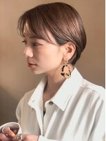 ヘアー メゾン ブレッシング(hair maison blessing)&nbsp;20代30代大人可愛い★小顔ボブ丸みショートベージュ