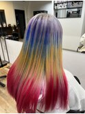虹カラー×グラデーション