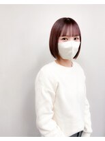 トップヘアー 玉島店(TOP HAIR)&nbsp;《TOPHAIR 玉島店/ ベリー》ミニボブ×ピンクベージュカラー