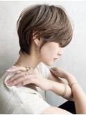 小顔補正立体カットショートボブショコラアッシュ20代30代40代