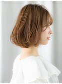 ハイトーンカラー髪質改善ゆるふわくびれボブn古河20代30代40代