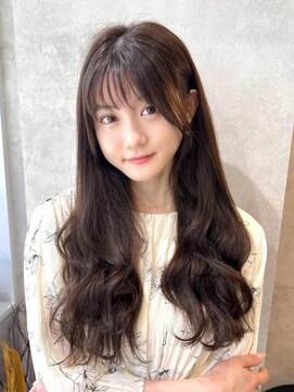 アグ ヘアー カルデ むつ2号(Agu hair calde) 《Agu hair》透け感暗髪リバース巻×numberA.ベースケアミルク