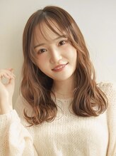 ヘアアンドメイク ニューヨーク ニューヨーク 長岡天神店(Hair&Make NYNY) シアーベージュセミロングミックス巻き/顔まわり/イルミナカラー