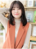 大人可愛い黒髪アースカラー小顔ミディアムh3川口20代30代40代