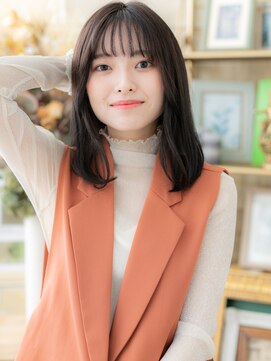 カバーヘア ブリス 川口(COVER HAIR bliss) 大人可愛い黒髪アースカラー小顔ミディアムh3川口20代30代40代