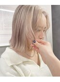 ケアブリーチ×ハイトーン×ミルクティーベージュ(渋谷)