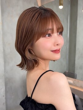 シー バイ ロンド 新宿(Sea by Lond) ミディアム×暗めカラー[デザインカラー/フェイスフレーミング]