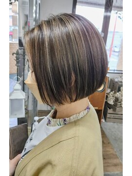 ヘアーグロウニコ(hair grow nico...) ショートボブ☆ハイライト