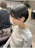 大人ショートボブ丸みショートカットマッシュショート前髪あり