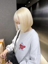 ペレ 栄店(PELE)&nbsp;イメチェン/ホワイトブロンド/外ハネボブ/美髪/栄