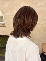 ★白髪ぼかしハイライト クラゲヘアー ボブウルフ ボブレイヤー