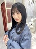 前髪カットが可愛い☆透明感グレージュカラー