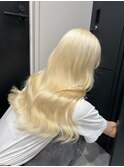 16118ブリーチ&ダブルカラーホワイトブロンド韓国ワンホンヘア
