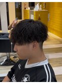 ツイストツイスパスパイラルパーマメュシュ白メッシュやりら
