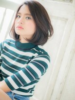 モッズ ヘア 福岡姪浜店(mod's hair)&nbsp;mod's姪浜/ダークアッシュワンレンワンカールかきあげボブディj