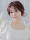 ダスティピンク前下がりミニウルフショートc7上尾20代30代40代