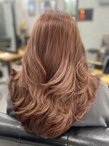 ウェイビー 桜木町店(WAVY) 【ワンカラー】ショコラピンクミディアムレイヤー