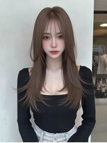 レア 新越谷(LEA)&nbsp;ストレートロングレイヤー × グレージュ