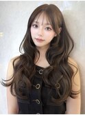 前髪カット/ヘアセット/レイヤーカット/韓国ヘア/透明感カラー