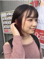 アッシュ 川崎店(Ash)&nbsp;インナーカラー　チェリーレッド　ブリーチあり