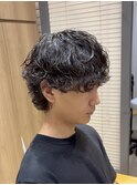 襟足残しめシャドウパーマ