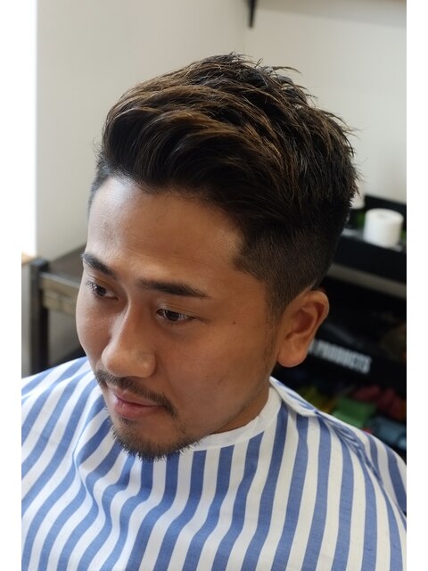 Side Part style and gradation color