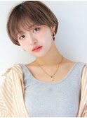【Gallica】マッシュショート/シースルーバング/グレージュ