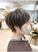 脱白髪染めハイライト×ショート