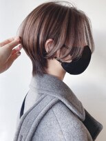【morio 原宿】ショートウルフ　耳かけ　グレージュ