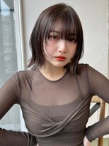 ハニー 町田(HONEY)&nbsp;フェイスレイヤー　くびれボブ　オリーブベージュ　ダークカラー