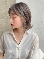 アンバー 池袋(amber)&nbsp;切りっぱなしボブ/髪質改善/オリーブベージュ[池袋駅]