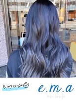 エマヘアデザイン(e.m.a Hair design)&nbsp;ネイビーカラー