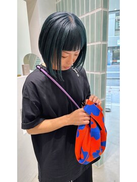 ゴカンムード(Gokan mood) nakasone深めのグリーンミニボブ