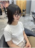 20代30代40代大人可愛い切りっぱなしひし形レイヤーカット
