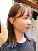 韓国風大人レイヤーカット/ミディアムレイヤー/顔まわり/船橋駅