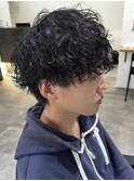 メンズマッシュパーマ波巻パーマスパイラルパーマ刈り上げ