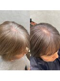 明るい白髪染め・髪質改善
