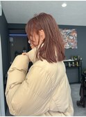 暖色カラー×レイヤースタイル