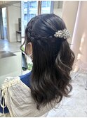 side編み込みhalfup♪