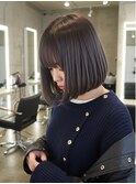 美髪/ワイドバング/レイヤーカット/くすみベージュ/新小岩駅