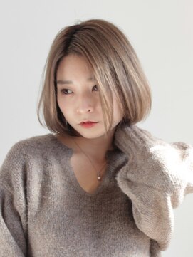 ブレンドバイハピネス(Blend by happiness) 大人可愛い20代30代40代50代ウルフレイヤーボブ丸みショートボブ