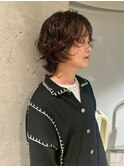 くせ毛風に動くミニウルフパーマ